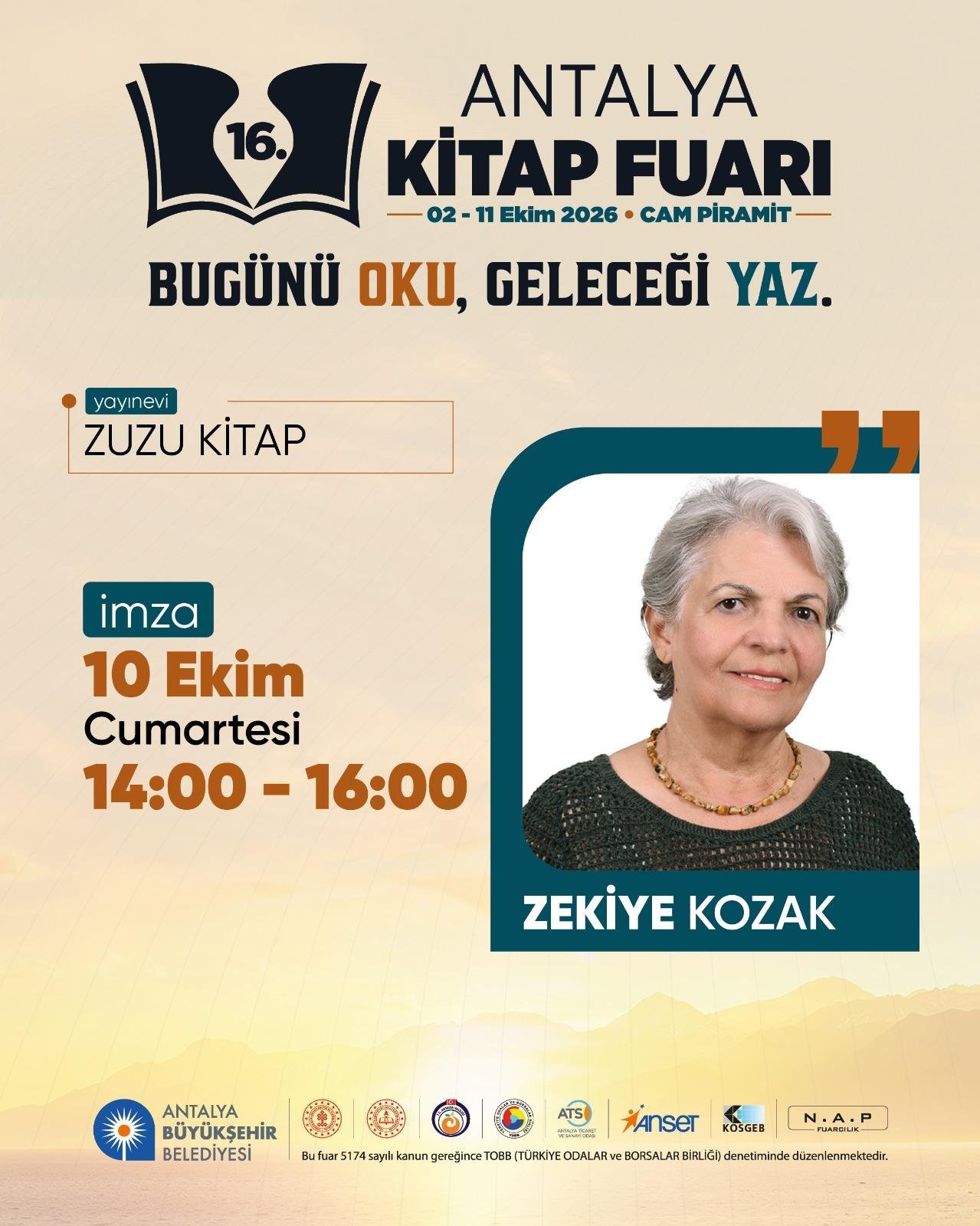 16. Antalya Kitap Fuarı afiş 16